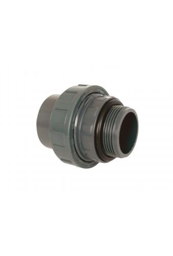 PVC tvarovka - Šroubení 50 x 1 1/2“ ext., s o-kroužkem
