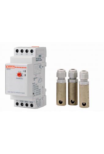 Elektronické automatické hlídání hladiny + 3x sonda (na DIN lištu)