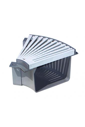 Přelivový žlábek - Roh s roštem 45° PVC