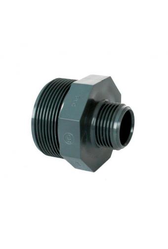 PVC tvarovka - Dvojnipl redukovaný 1“ x 3/4“ ext.
