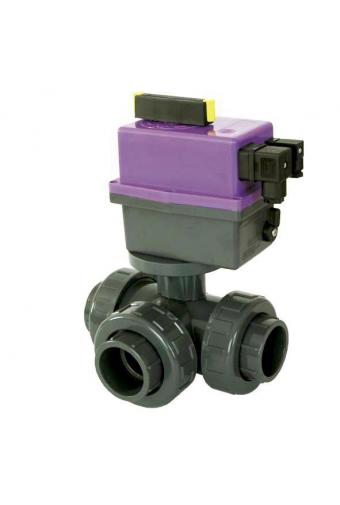 PVC Kulový el. třícestný ventil 63 mm CH-L (nové FIP-L)